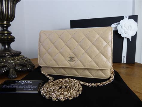 beige caviar chanel wallet on chain|CHANEL Caviar Quilted Wallet on Chain WOC Beige.